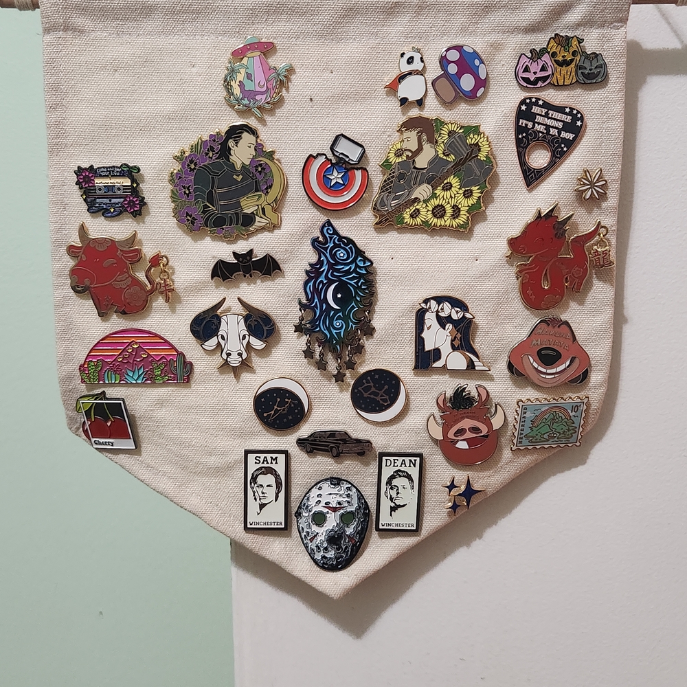 Colorful Enamel Pin Collection